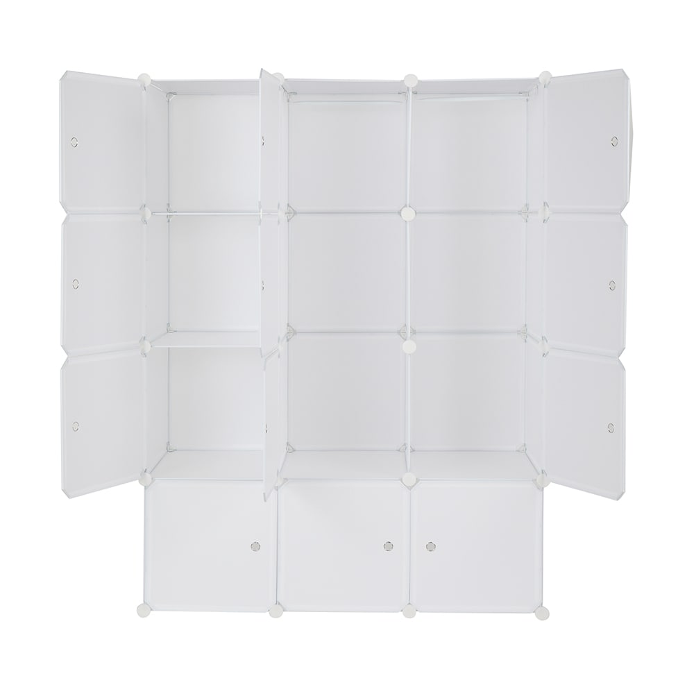4-layer 12-compartment Rubik's Cube Wardrobe, Plastic, Can Be Freely Assembled DIY Style view 9