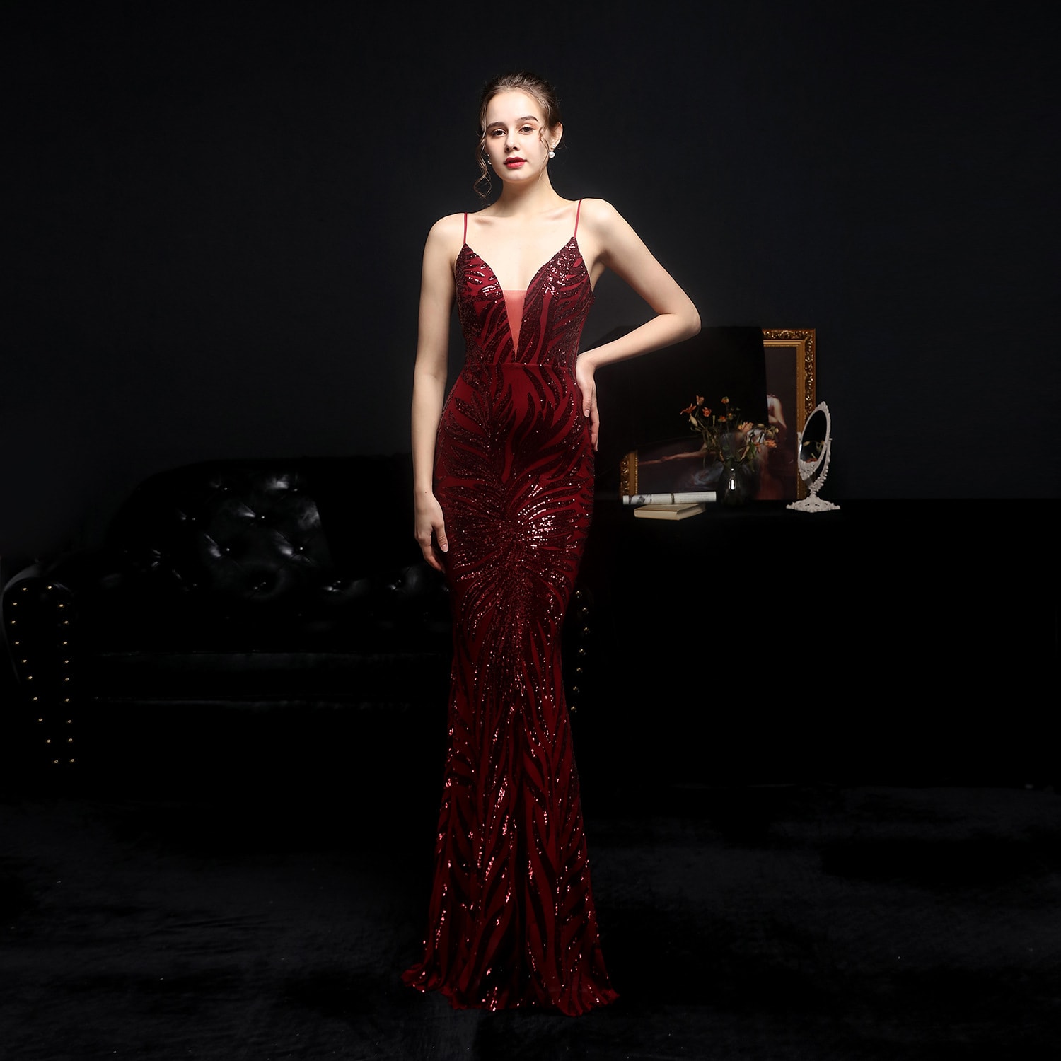  New Sequined Mermaid Evening Dress view 3