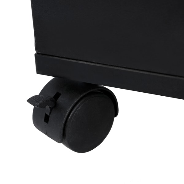 16mm Particle Board, ABS Tray,, Black Hair Salon Tool Cart view 2