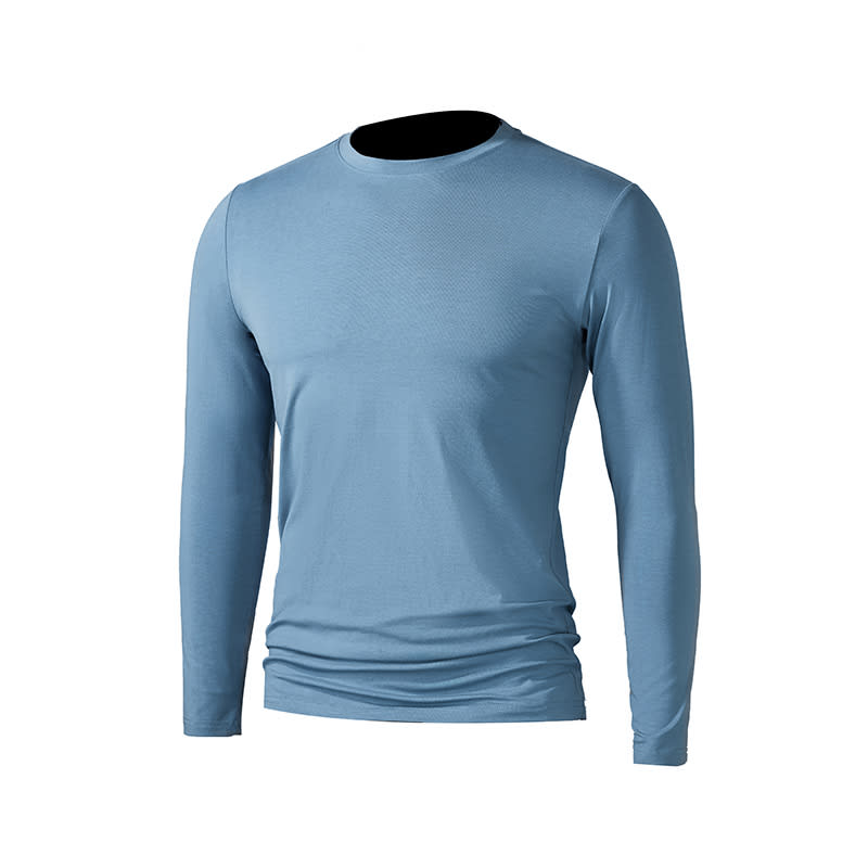 Modal Long Sleeve Men's Multi-coloured Business Bottom Shirt view 3