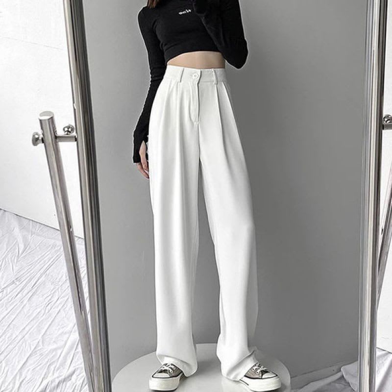 Oversized Women's Drape Suit Mopping Floor Pants Loose Straight Leg Floor Pants view 3