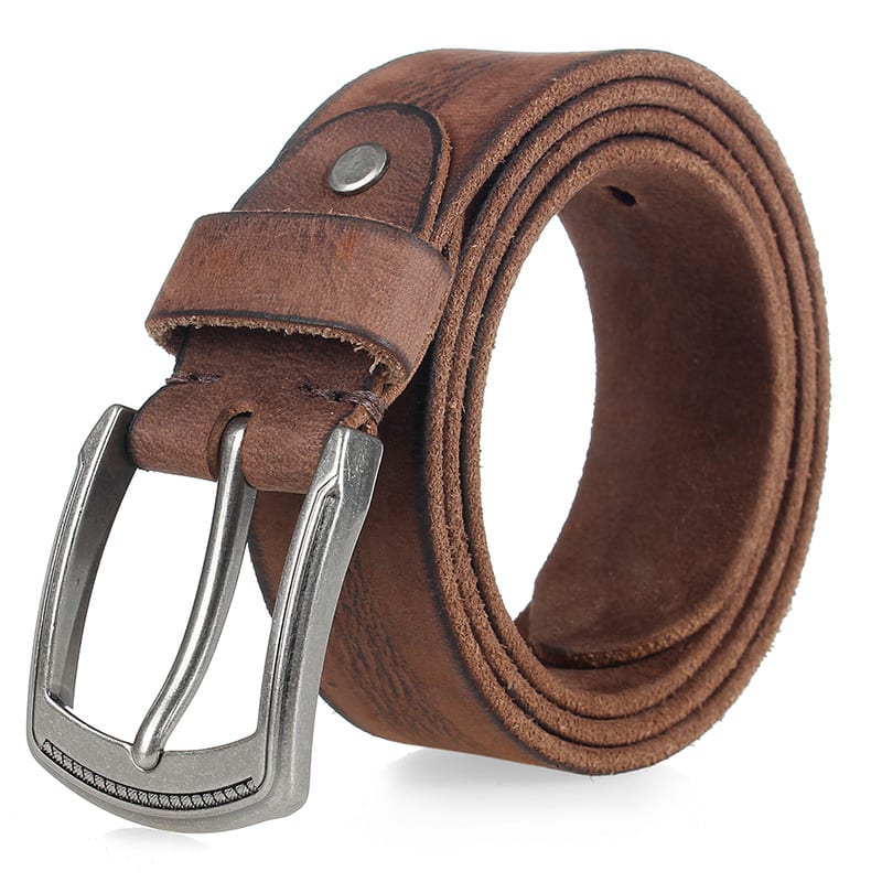 Casual Denim Versatile Retro Top Leather Belt view 7
