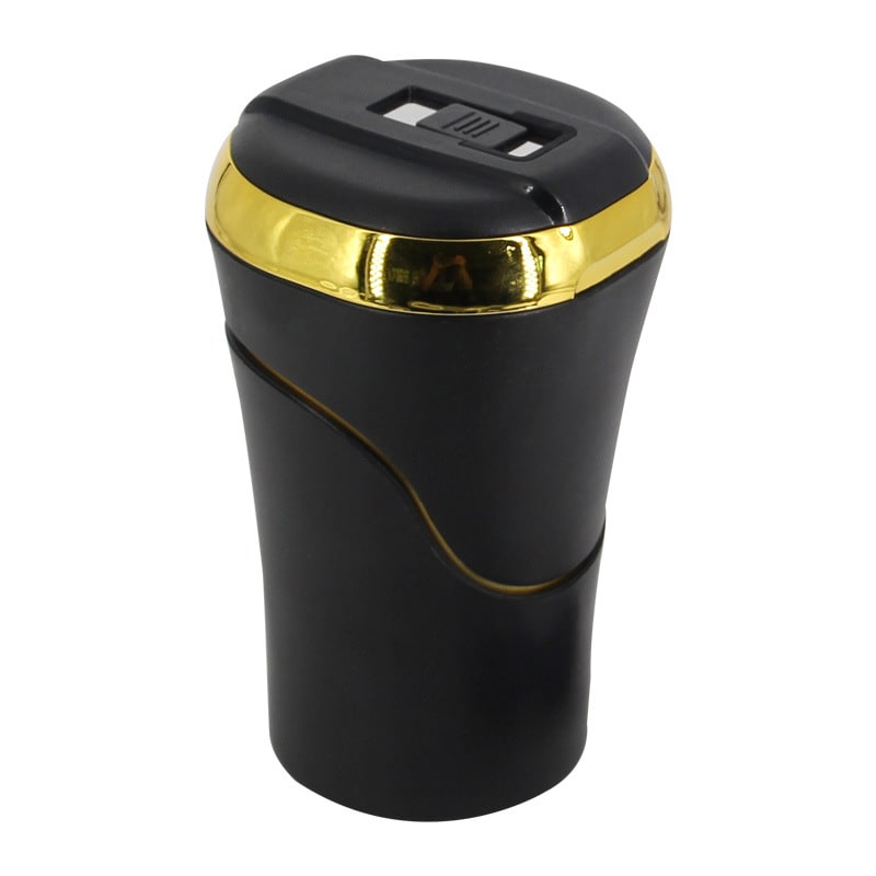 Push-pull Lighter Accessories Smokeless Detachable USB Rechargable Car Ashtray Home Portable Smell Proof With Lid LED Blue Light view 6
