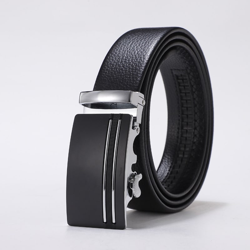 Men's Soft Leather Belt With Automatic Buckle view 3