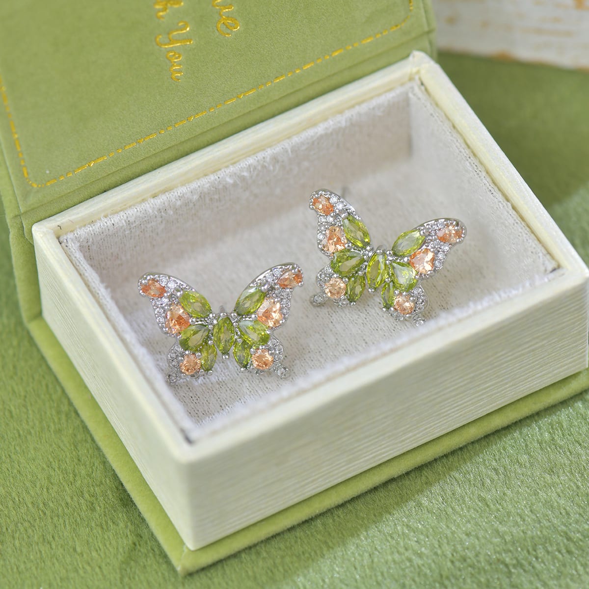 Butterfly Zircon Exquisite And Versatile Niche Earrings view 4