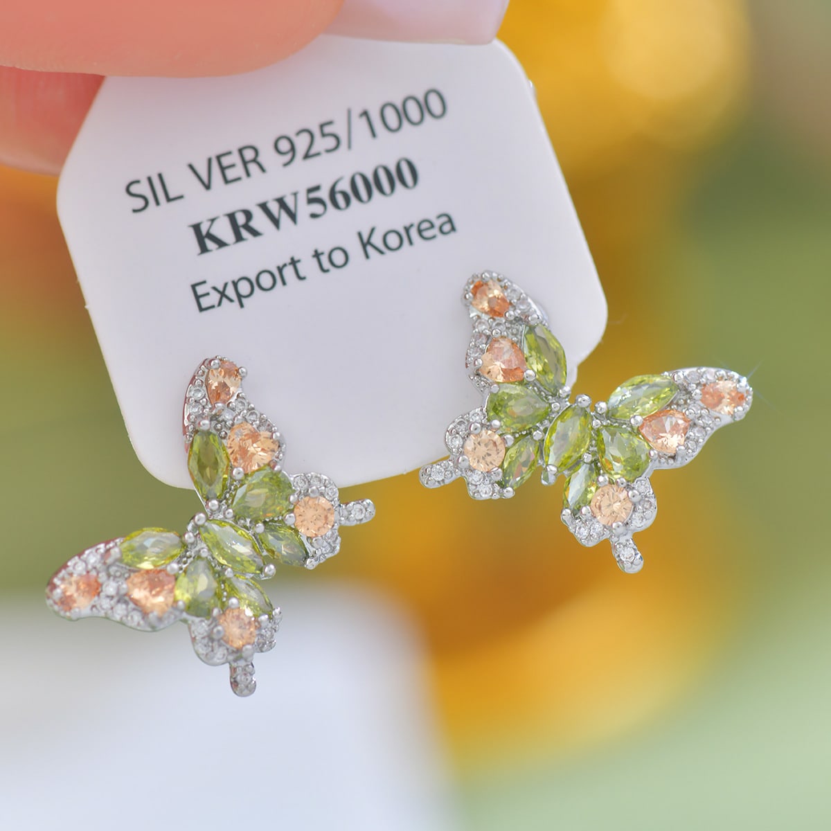 Butterfly Zircon Exquisite And Versatile Niche Earrings view 5
