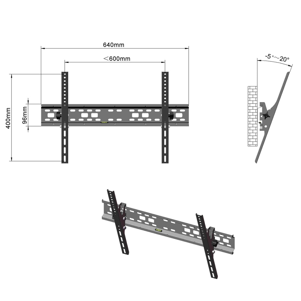 TV Stand TMW003S Load Capacity 50kg view 19
