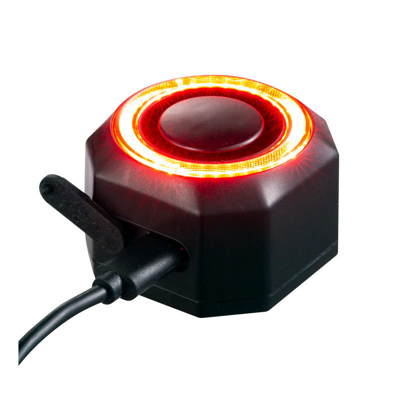 Bicycle Smart Taillight Anti-theft Alarm Brake Warning Light Lithium Battery Charging Multifunctional Version view 3