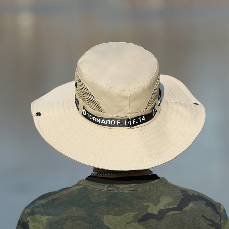 Mountaineering Fishing Sunscreen Travel Breathable Large Eave Visor Hat For Men view 7