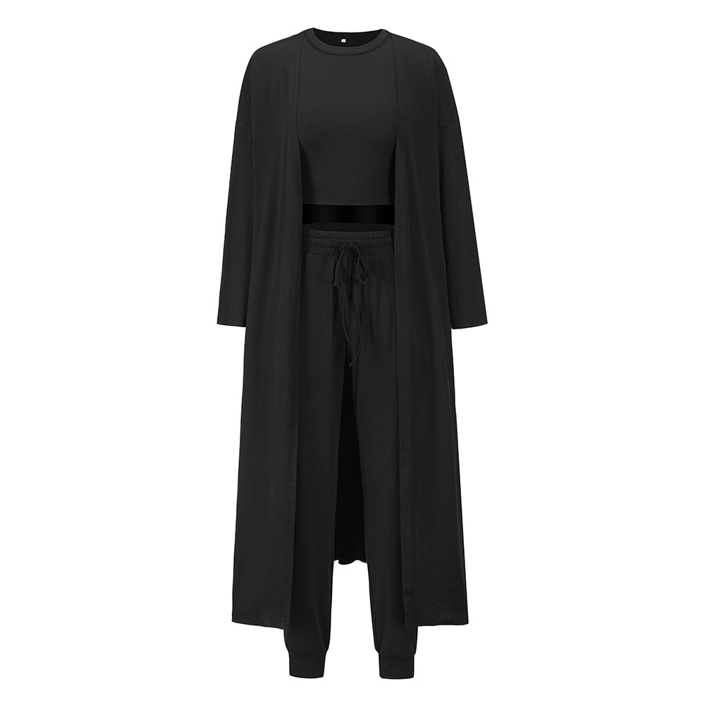 Women's Knitted Slim-fit Temperament Vest And Trousers Sports Suit view 7