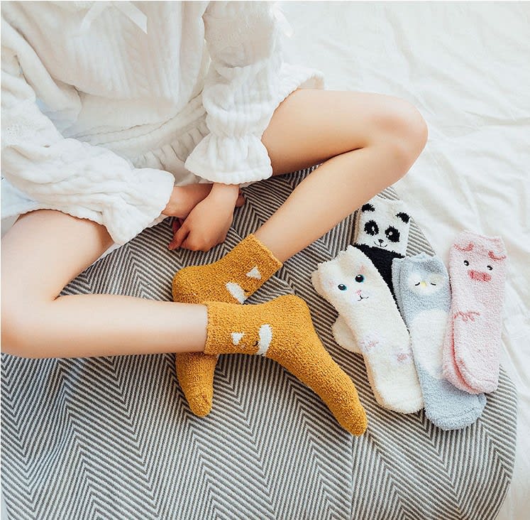Cute Cartoon Animal Thickened Warm Women's Socks view 8