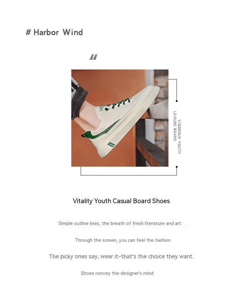 Korean Style Fashionable All-match White Shoes Men's Thin Casual Breathable Canvas Sneakers view 14