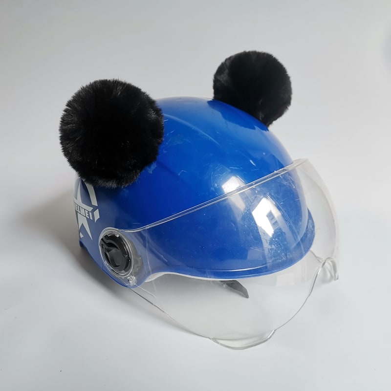 Hairball Ears Helmet Ornaments Skiing Cute Personality view 5