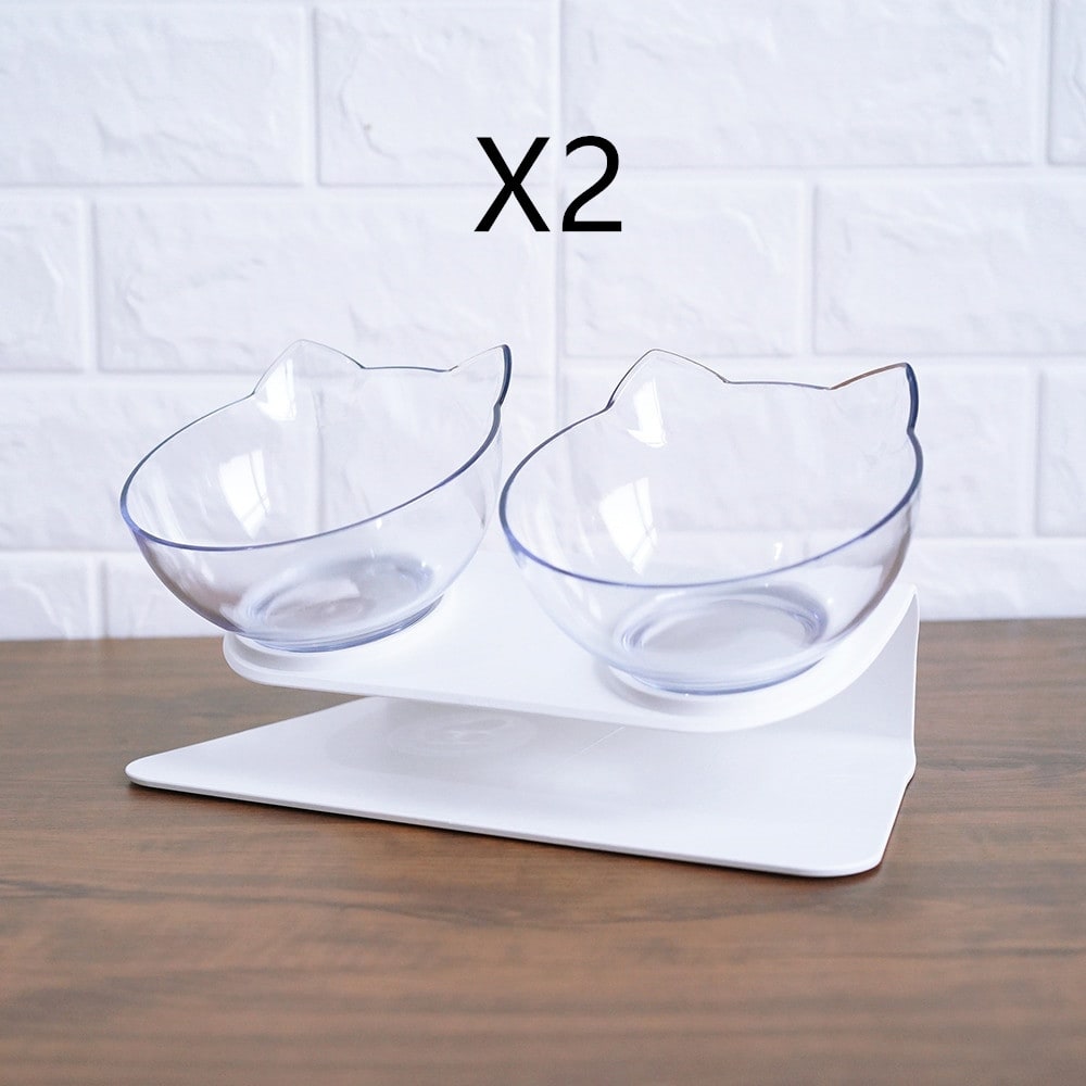 Cat Elevated Feeder Stand With Transparent Bowl view 28