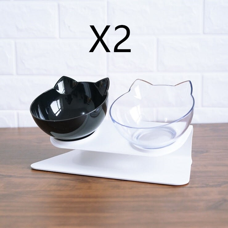 Cat Elevated Feeder Stand With Transparent Bowl view 2
