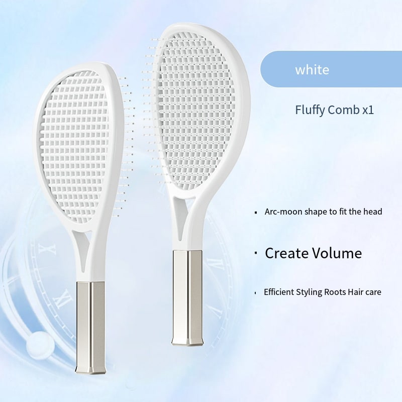 Hair Comb Tennis Racket Fluffy Combs High Skull Top Hair Artifact Airbag Cushion Massage Comb Barber Tools Hair Detangler Hairbrush For Thick Hair Self Cleaning Curly Hair Brush For Curly Hair view 5