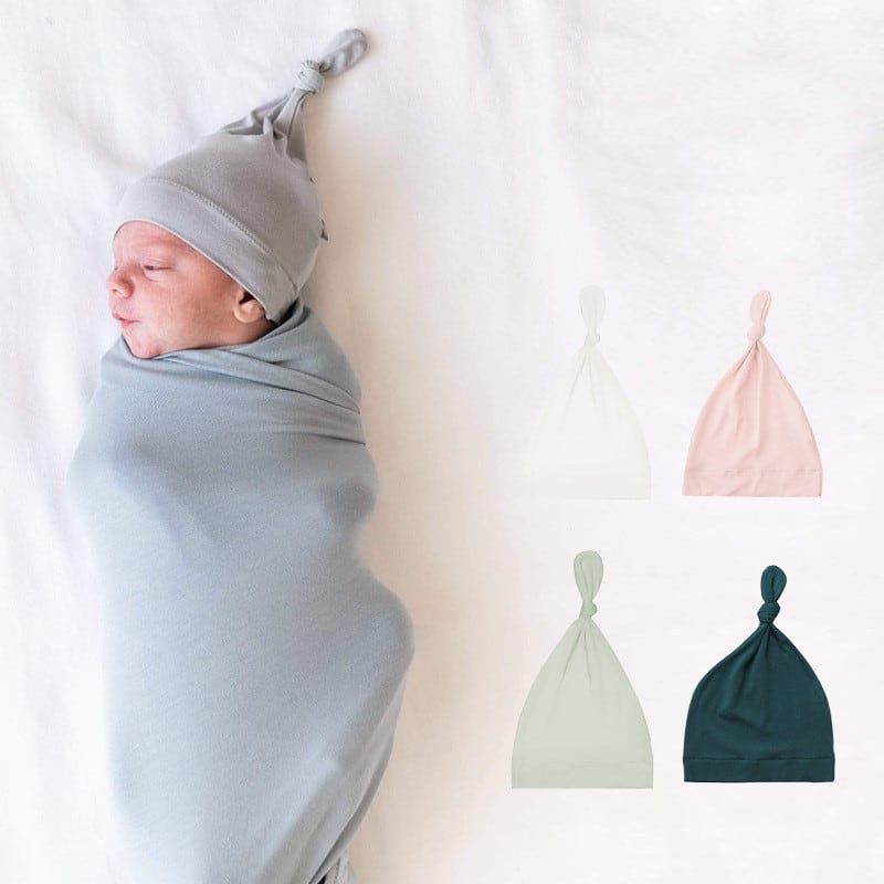 New Bamboo Fiber Thin Baby Hat Pullover view 3