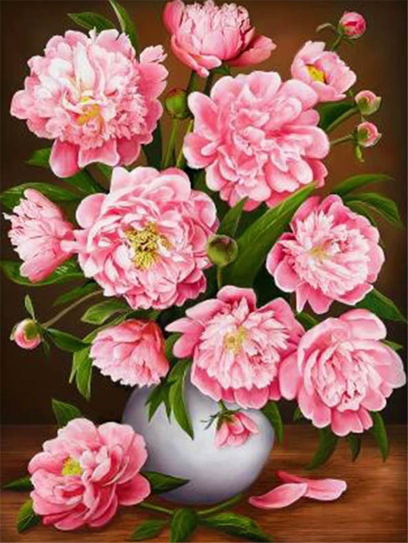 Flower Combination 5d Diamond Painting Diy Full Diamond Cross view 13