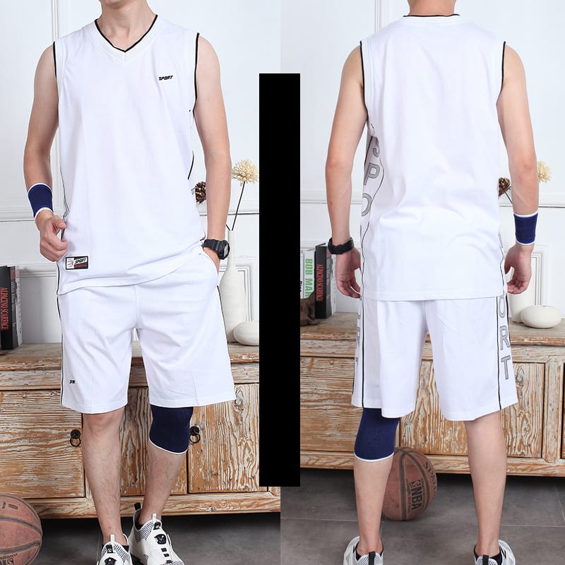 Basketball Sports Suit Men's Summer Casual Wear Sleeveless Thin Vest Running Suit Shorts Sportswear view 8