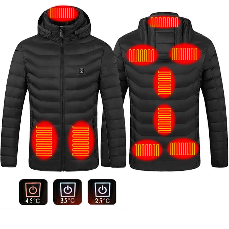 Winter Heated Jacket USB Electric Cotton Coat Zip-up Heater Thermal Clothing Heating Vest For Men view 7