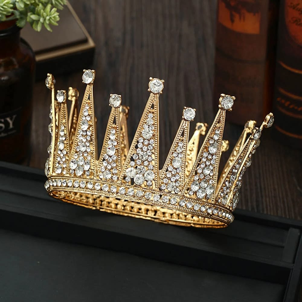 Fashion Bridal Hair Accessories Alloy Hollow Diamond Crown view 4