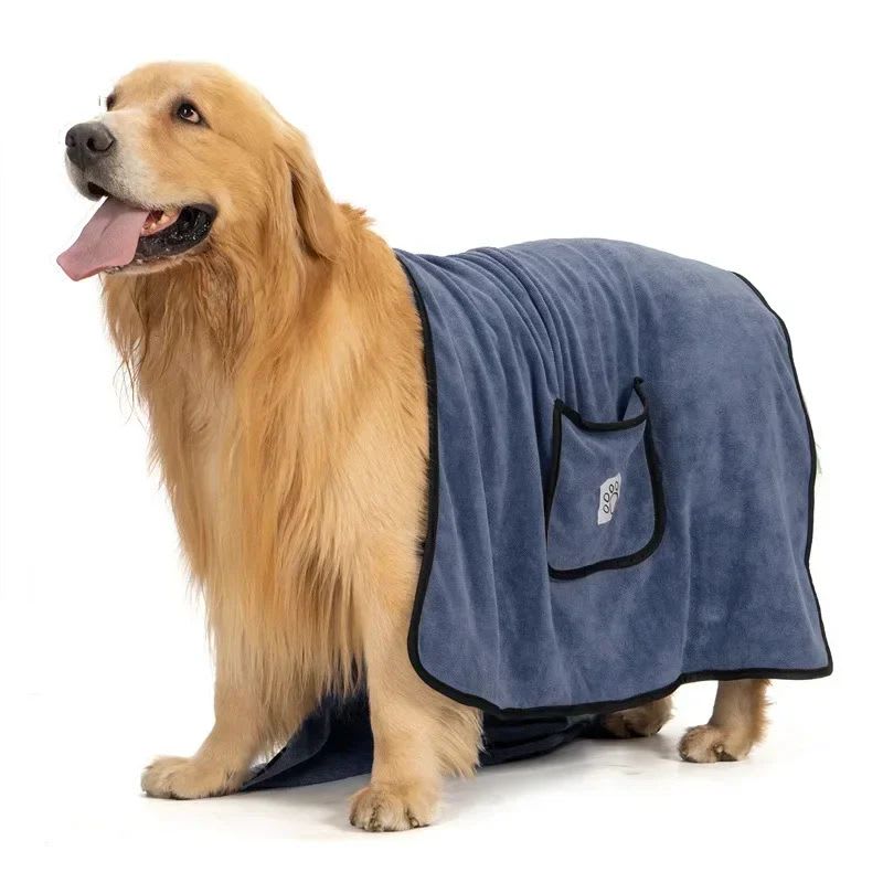 Pet Towel Dog Bathrobe Water Absorbent And Quick Drying Cleaning Beauty Glove Style Pocket Dog Bath Towel Accessori Cani view 9