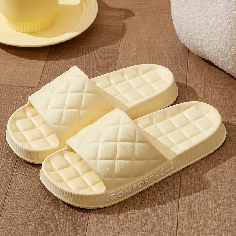 Men's Home Slippers With Plaid Design Soft-soled Silent Indoor Floor Bathing Slippers Women House Shoes Summer view 4