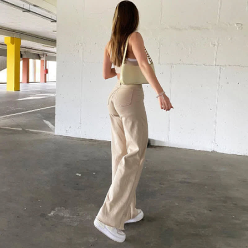 Spice Girl Style High Waist Slim Jeans Bell Bottoms view 16