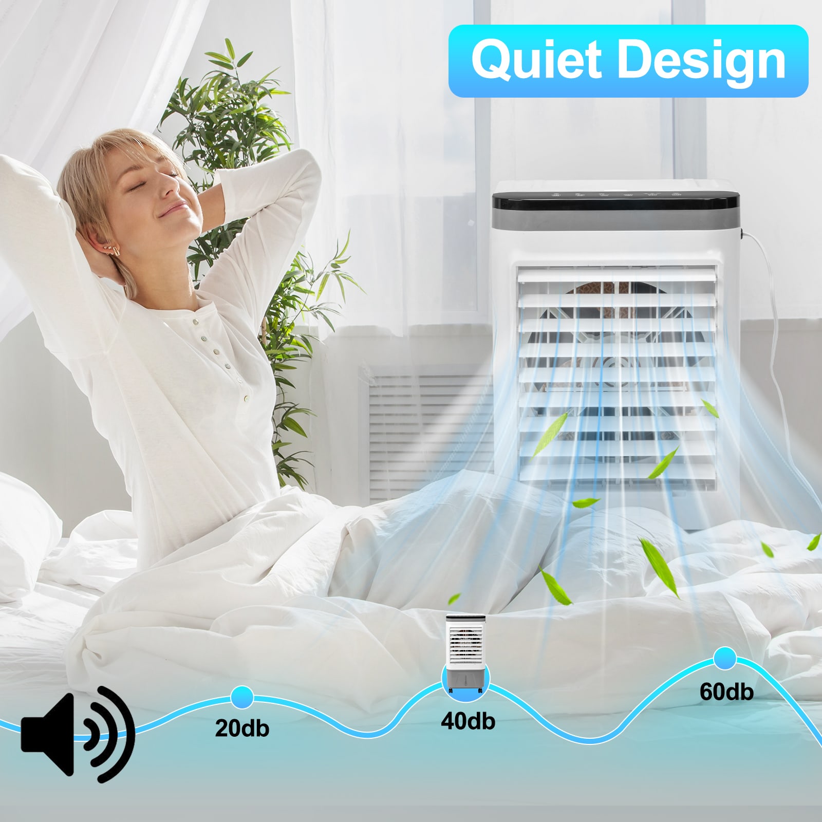 American Specification, Evaporative Air Cooler, Fan, Cooling And Humidification 3-in-1, 12-hour Timer view 8