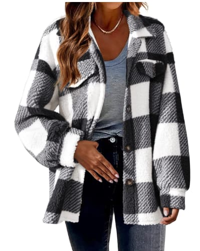 Lamb Fleece Jacket Button Fleece Jacket view 2