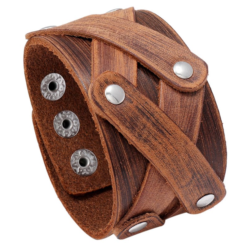 Simple Retro And Old Multi-layer Leather Bracelet view 5