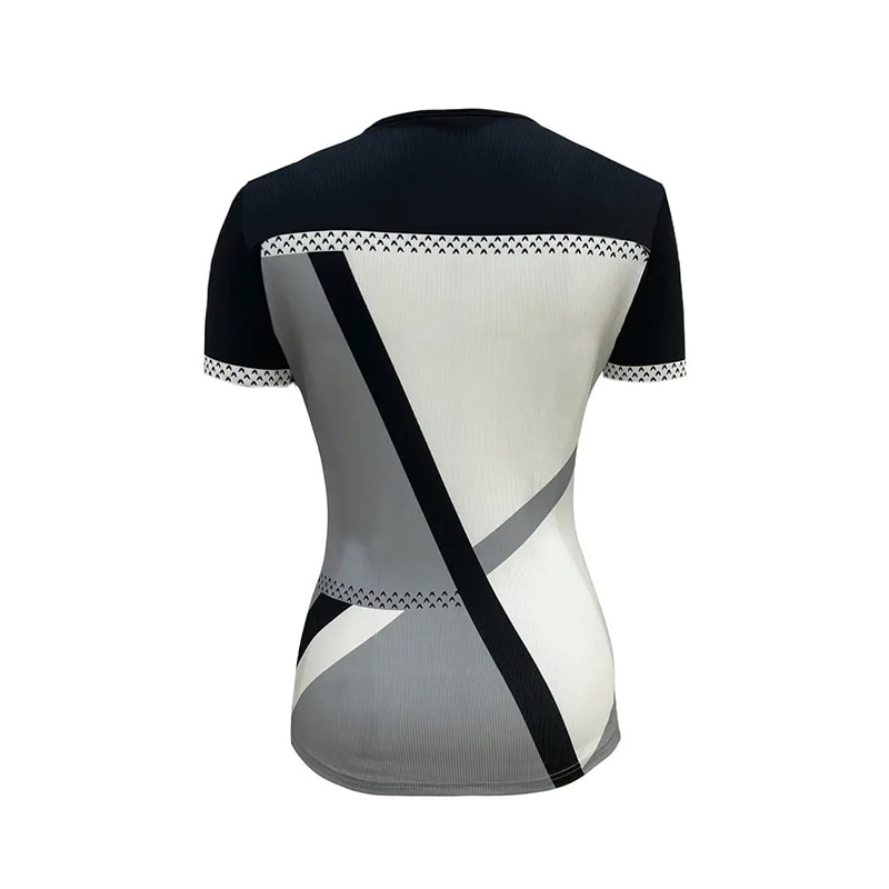 Women's Color Block Zipper T-Shirt, Casual Short Sleeve Summer Top view 3
