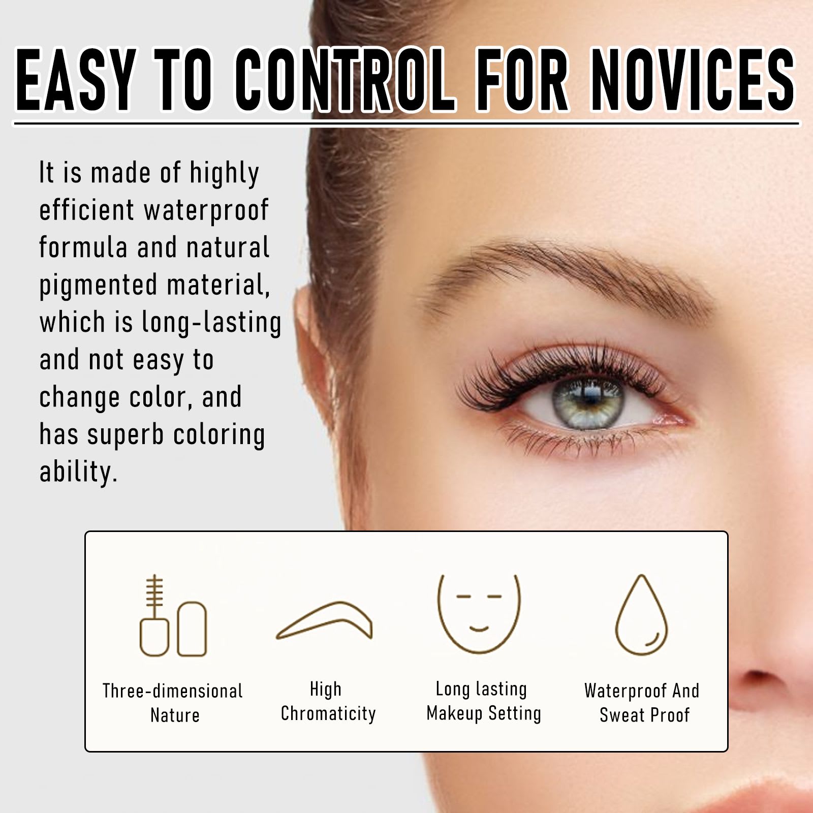 EELHOE Peel-off Eyebrow Dye Gel - Waterproof, Sweat-proof, Smudge-resistant For Creating Natural 3D Volumetric Brows Tattoo Gel view 2