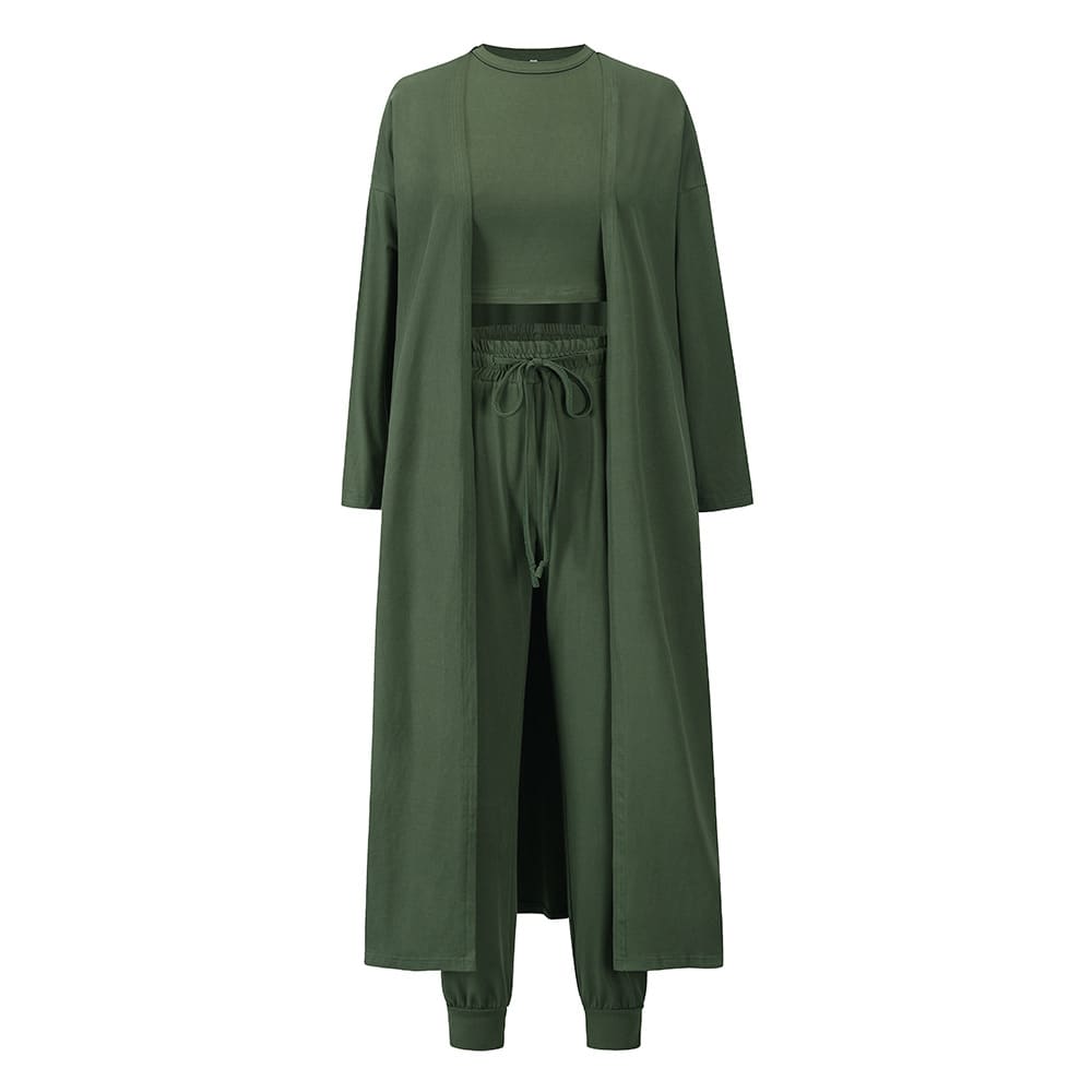 Women's Knitted Slim-fit Temperament Vest And Trousers Sports Suit view 3