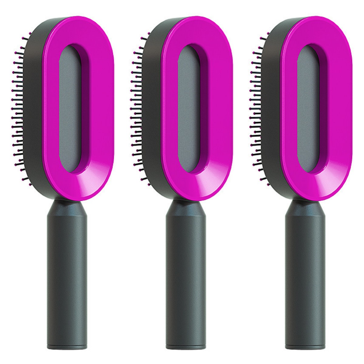 Self Cleaning Hair Brush For Women One-key Cleaning Hair Loss Airbag Massage Scalp Comb Anti-Static Hairbrush view 30