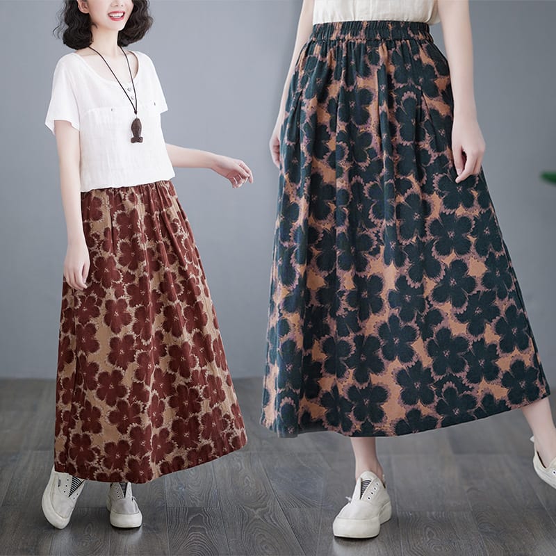Cotton And Linen Loose Skirt view 4