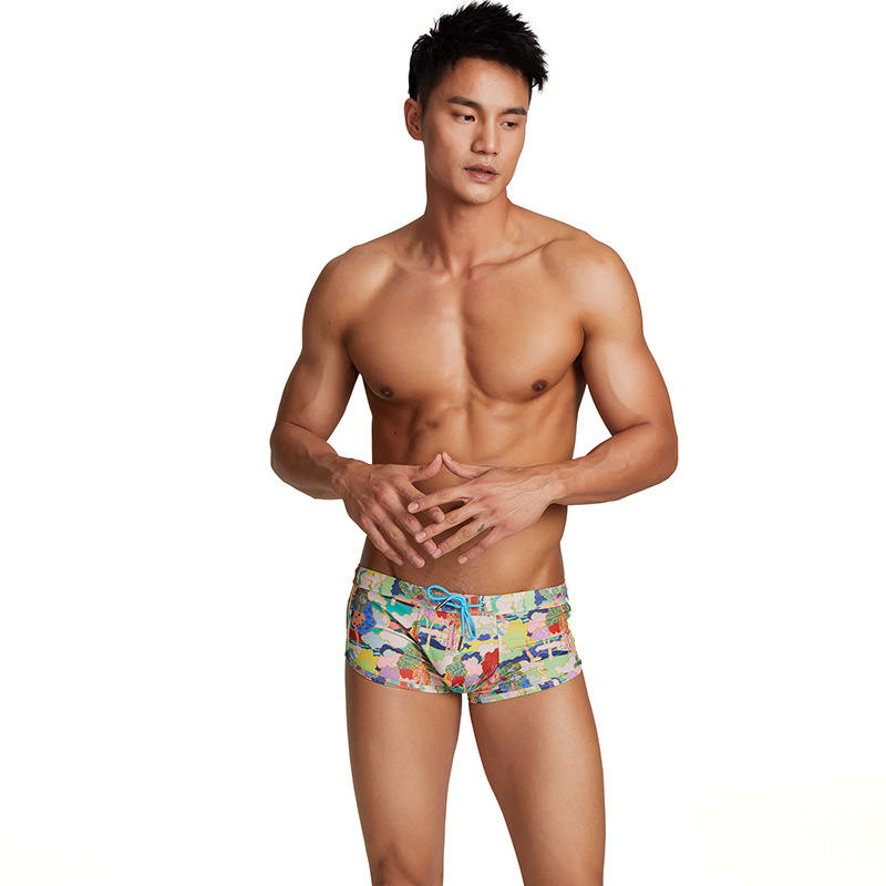 Men's Boxer Print Swimming Trunks Low Rise view 4