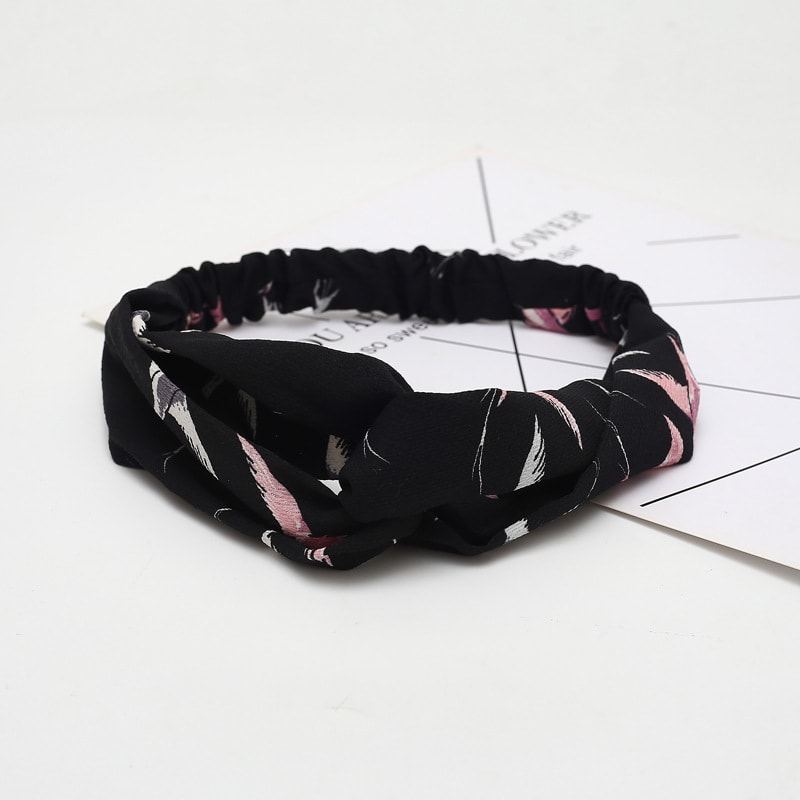 Flower elastic silk hair band view 11