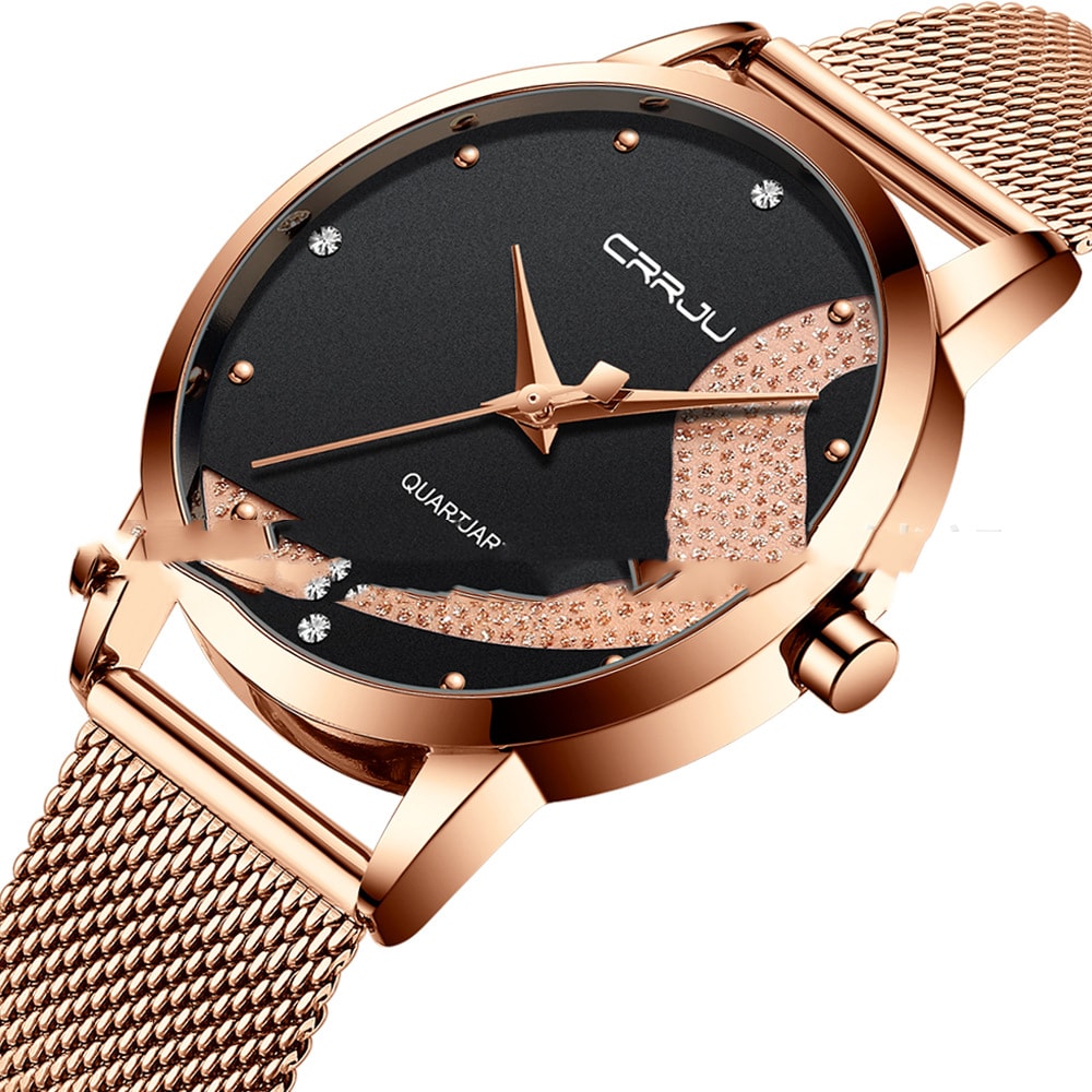 Simple Personality Couple Mesh Belt Genuine Watch view 3