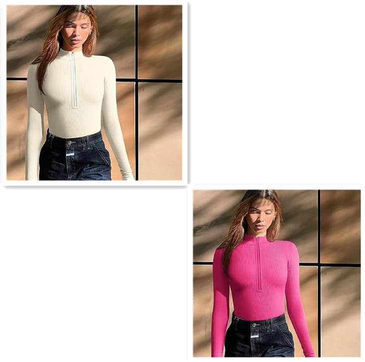 Fashion Long Sleeve Zipper Jumpsuit Seamless Slimming Shapewear For Women Romper view 10