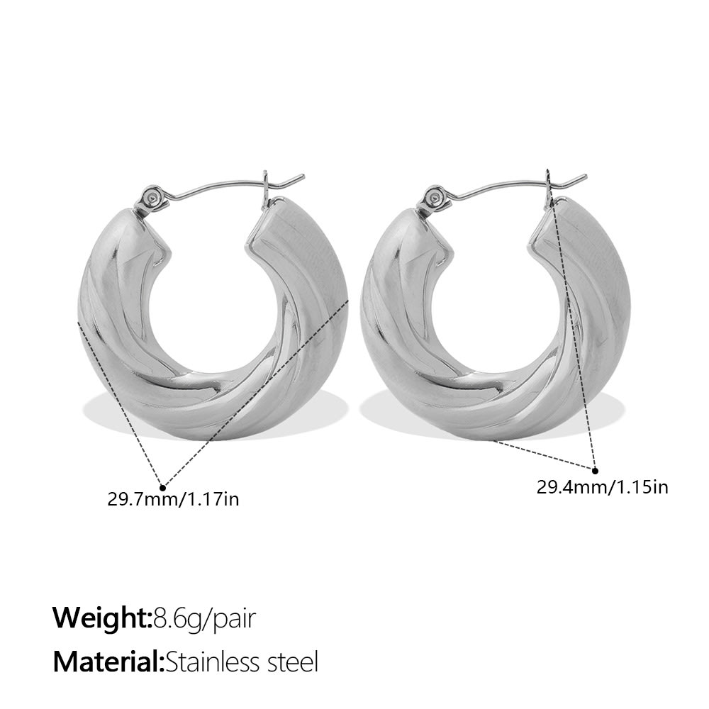 Personalized Minimalist Irregular Earrings, Stylish And Versatile Round U-shaped High-end Women's Earrings. view 1