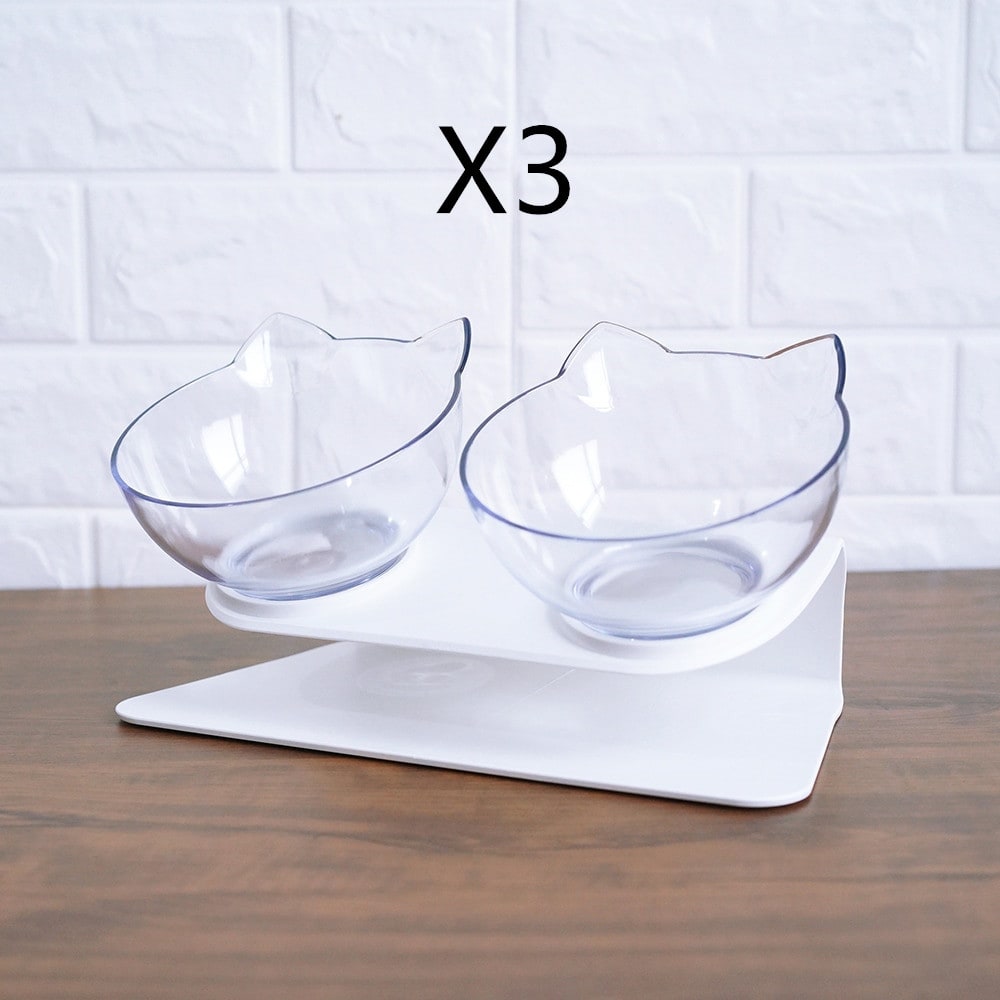 Cat Elevated Feeder Stand With Transparent Bowl view 19