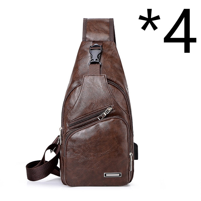 Casual Fashion Men's USB Charging Chest Bag view 7
