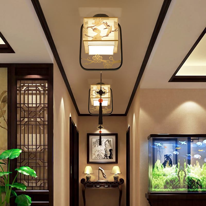 New Chinese Flower-and-bird Chandelier With Single Head view 2