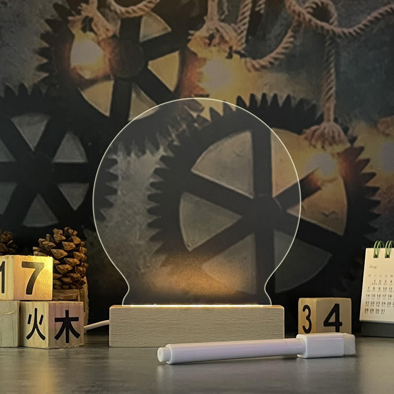 Creative Note Board Creative Led Night Light USB Message Board Holiday Light With Pen Gift For Children Girlfriend Decoration Night Lamp view 3