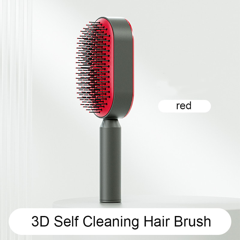 Self Cleaning Hair Brush For Women One-key Cleaning Hair Loss Airbag Massage Scalp Comb Anti-Static Hairbrush view 4
