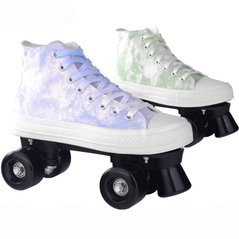 Camouflage Canvas Skates Double Row Four-wheeled Adult view 5