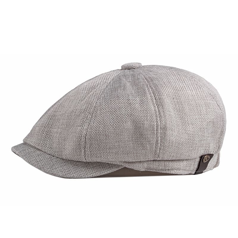 Octagonal Hat Men Spring And Summer Thin Linen Breathable Duck Tongue view 3