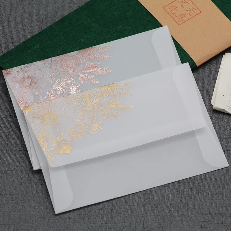 Sulfuric Acid Paper Invitation Card Bronzing Matte Varnish view 6