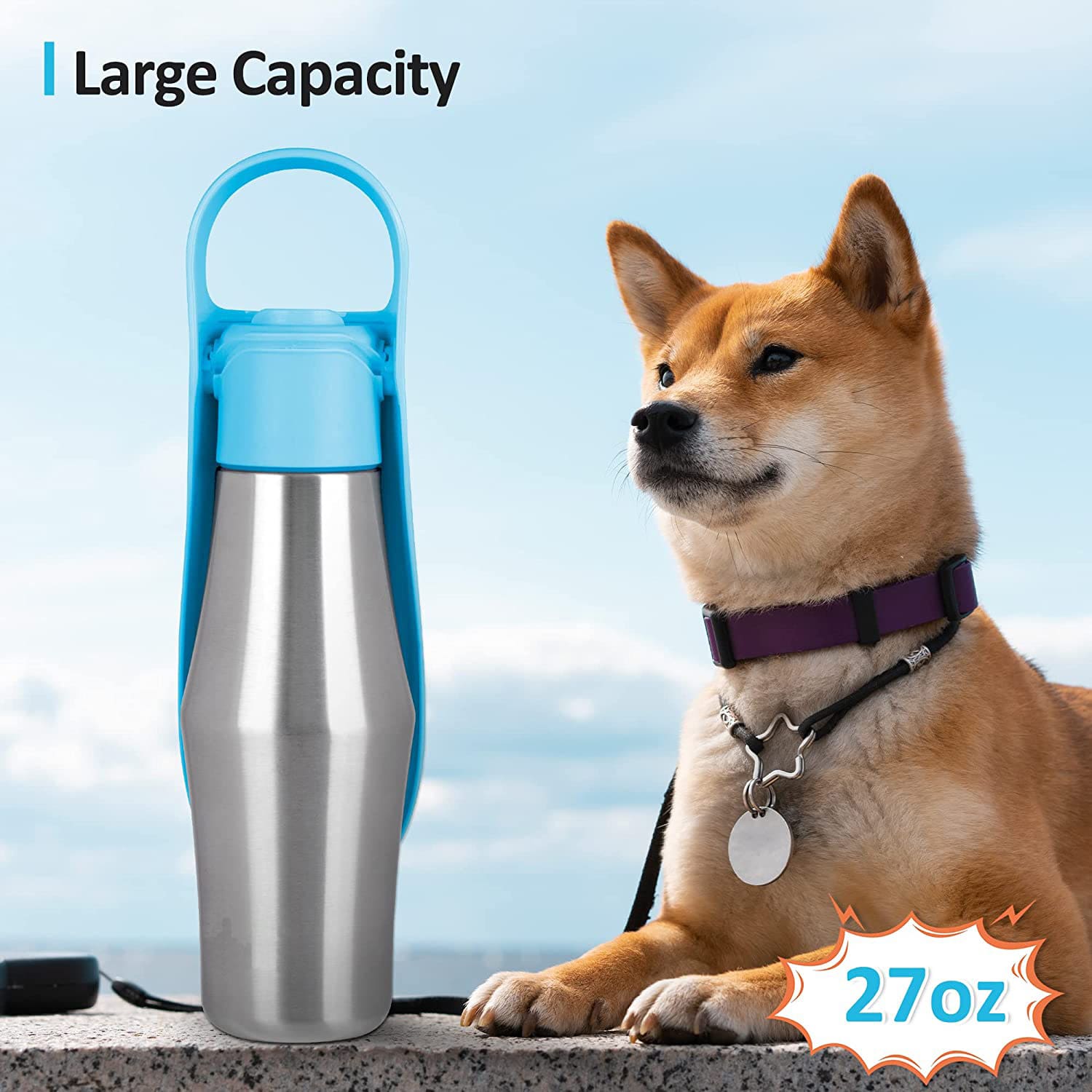 New Portable Pet Dog Water Bottle Soft Silicone Leaf Design For Dog Pets Outdoor Travel Drinking Bowls Water Dispenser view 5
